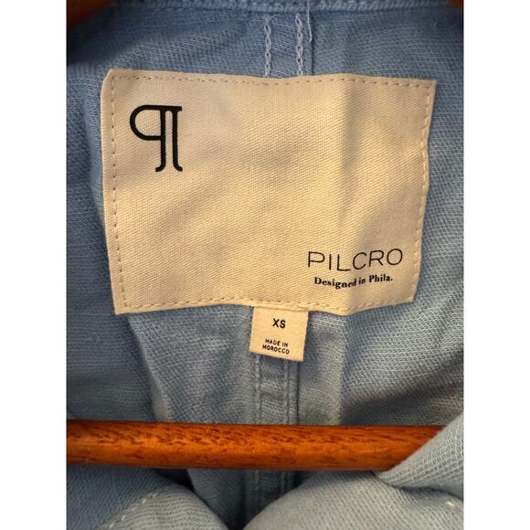 Anthropologie NWT Pilcro Sleeveless Neutral Blue Collared Romper XS - Picture 6 of 8